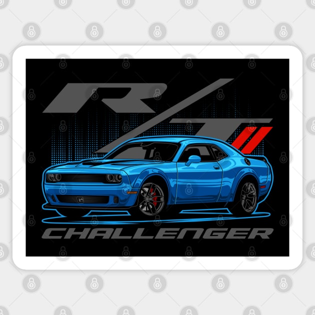 Blue Challenger R/T Sticker by idrdesign